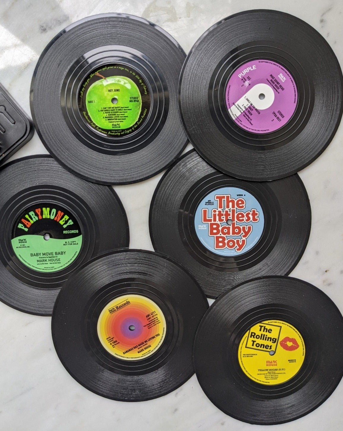 Retro Vinyl Record Coasters